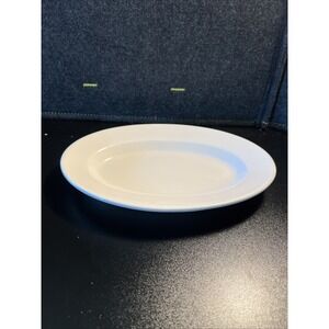 Vintage Buffalo China Oval Serving Bowl Platter Off White USA 9.5" X 6.5" 04-94A